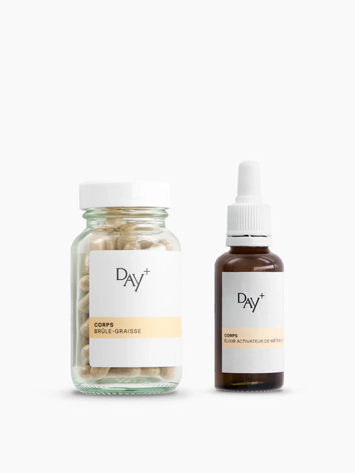 Le duo de compléments minceur : le Brûle-Graisse et l'Élixir Activateur de Métabolisme.