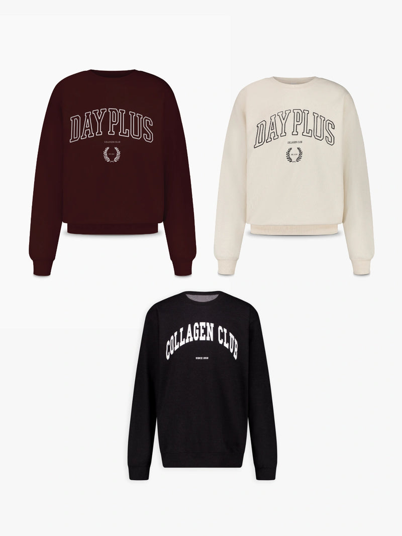 Kit complet de tous nos sweatshirts : marron, beige et gris anthracite.