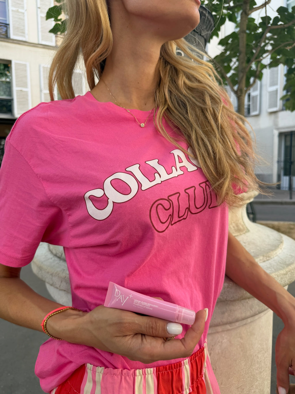 T-SHIRT COLLAGEN CLUB ROSE