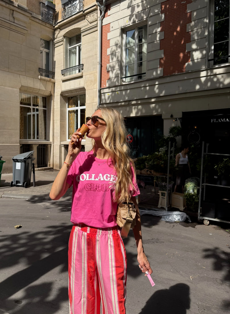 T-SHIRT COLLAGEN CLUB ROSE