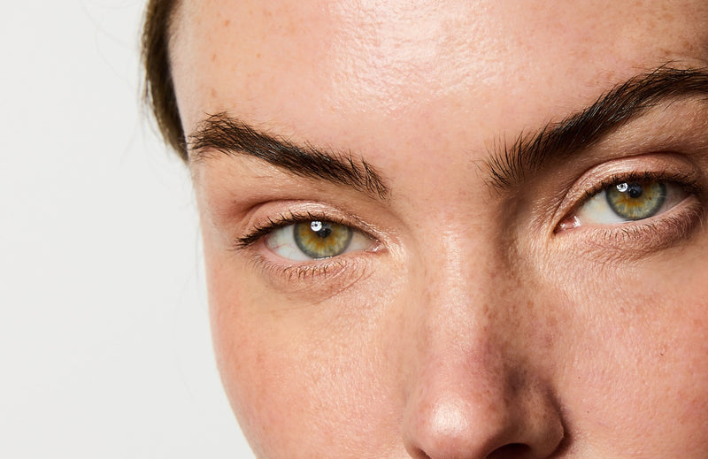 Zoom peau visage.