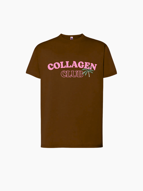 T-SHIRT COLLAGEN CLUB MARRON