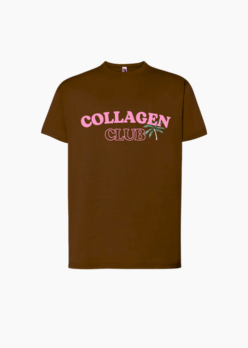 T-SHIRT COLLAGEN CLUB MARRON