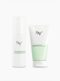 Duo de soins anti-imperfections : le Sérum Correcteur Ultime et le Masque Exfoliant Anti-imperfections.