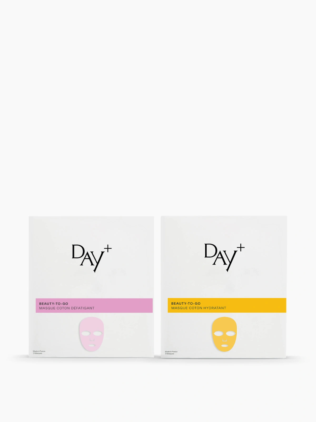 Packshots du masque coton hydratant et coton défatigant 
