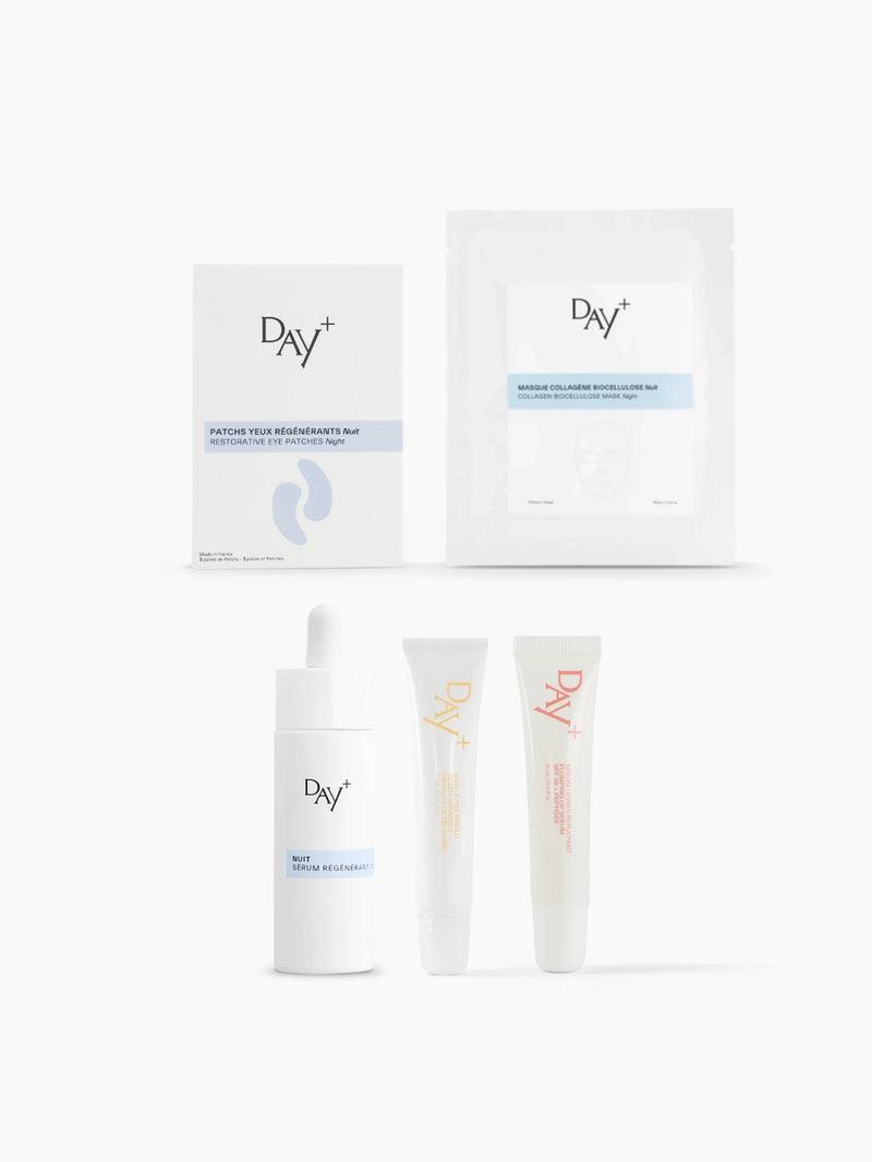 Routine de soins régénérants nuit.