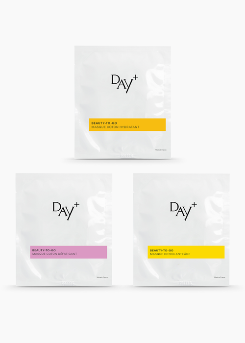 Kit découverte de notre collection de masque en tissu : hydratant, anti-âge et défatigant.