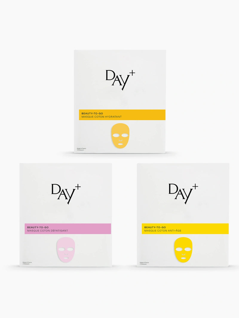 Toute la collection de masques en tissu : hydratant, anti-cernes et anti-âge.