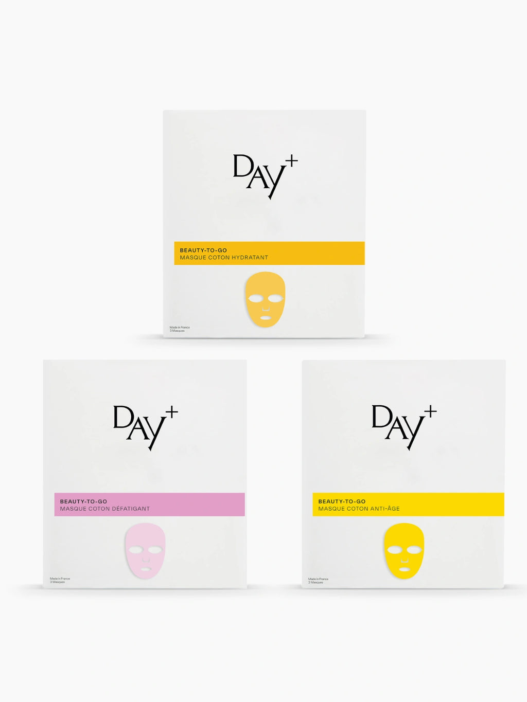 Toute la collection de masques en tissu : hydratant, anti-cernes et anti-âge.