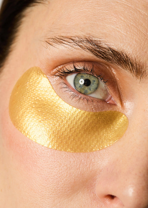 Zoom sur la texture jaune irisée des Patchs Yeux Anti-âge.