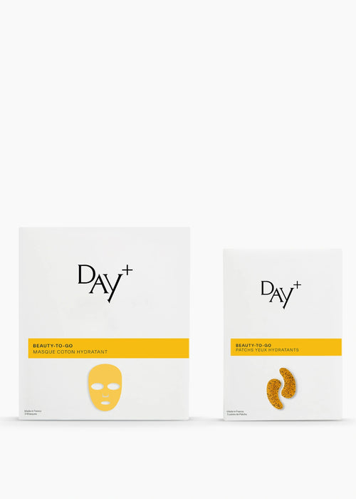 Le Rituel Hydratation composé des Masques en coton Hydratants et des Patchs Yeux Hydratants.