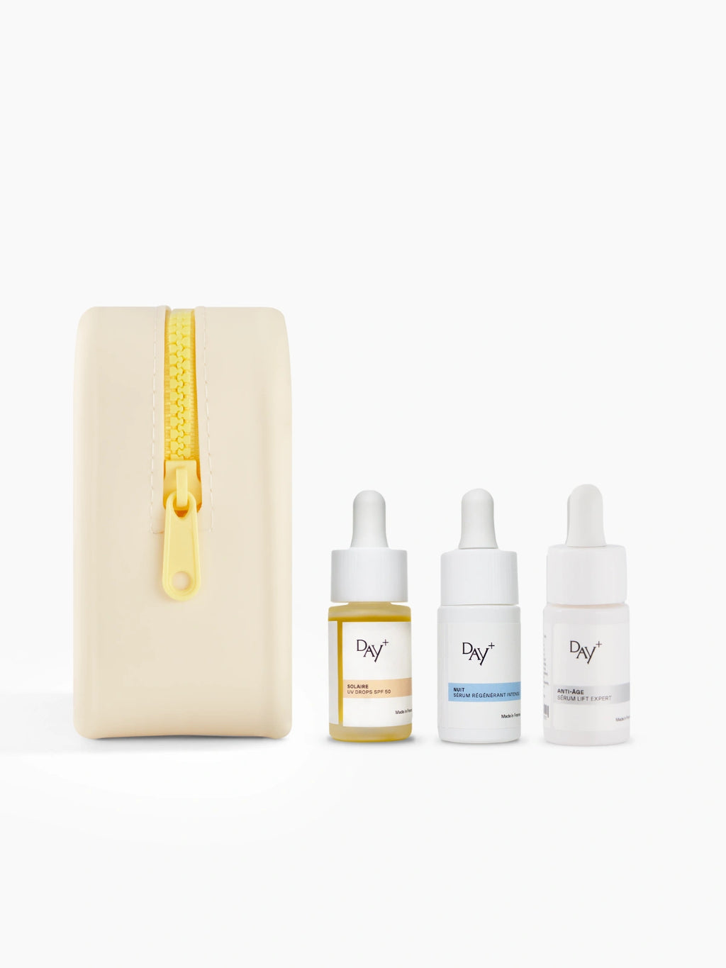 Coffret Essentiels de Voyage - Visage : composé de 3 sérums visages en format nomade.