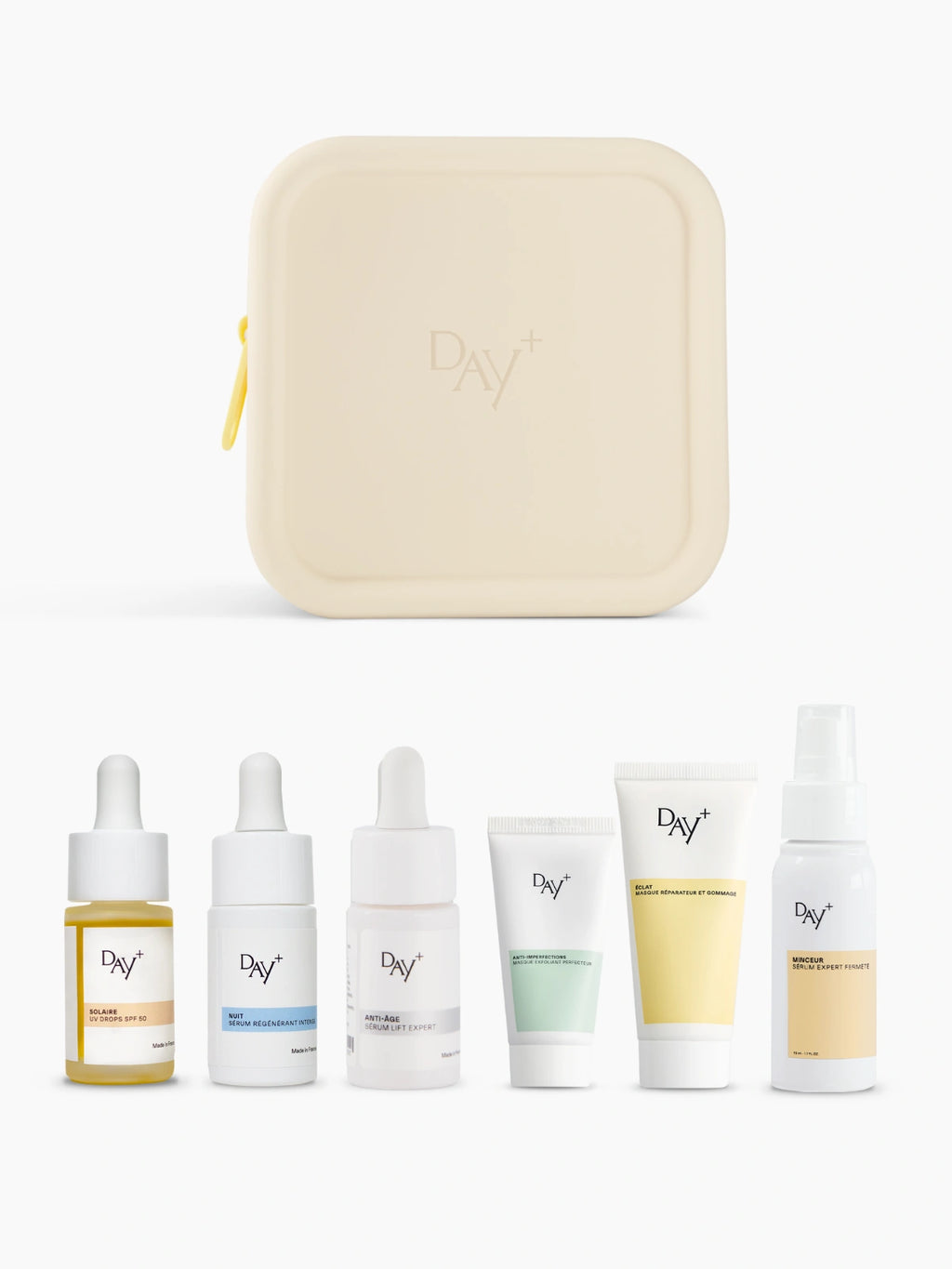 Coffret Essentiels de Voyage - Visage & Corps : composé de 6 produits en format nomade.
